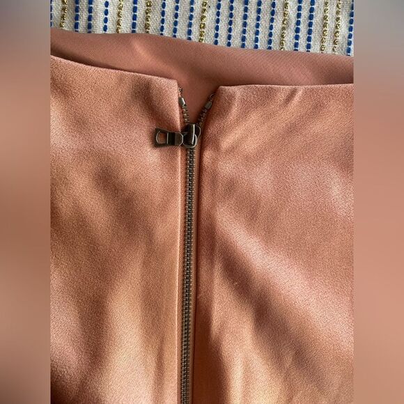 Alice + Olivia Harmony Slip Dress Women 2 Rose Tan Polyester Blend Cowl Neck NWT - Picture 7 of 15